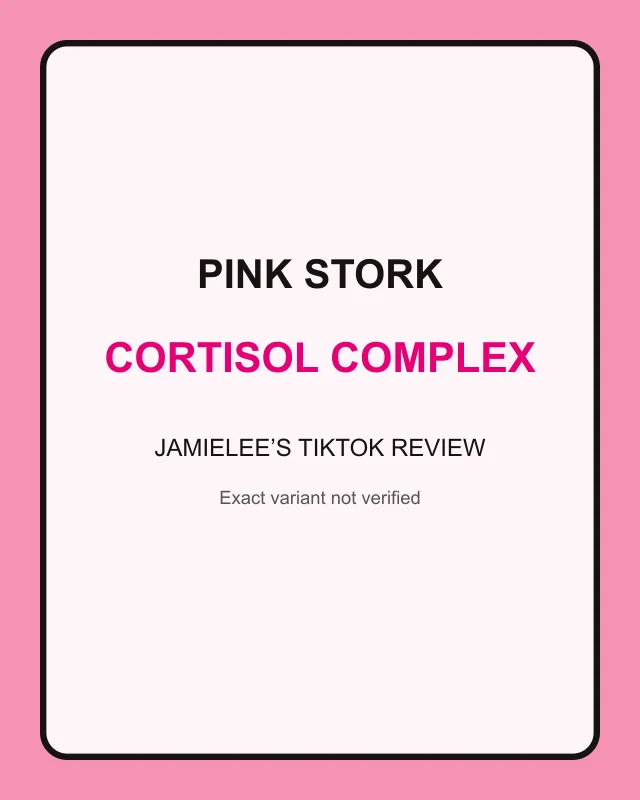 Pink Stork Cortisol Complex reviewed by Jamielee for JRockStarShop