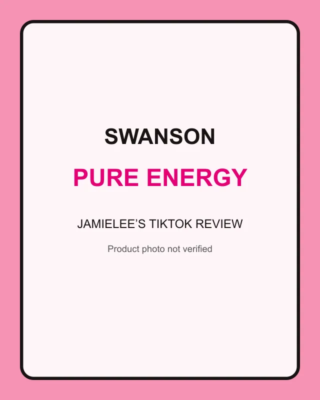 Swanson Pure Energy reviewed by Jamielee for JRockStarShop